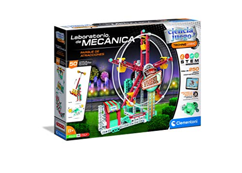 Clementoni-55385 - Mechanics - Parque de Atracciones - juego de construcciones mecánica a partir de 8 años