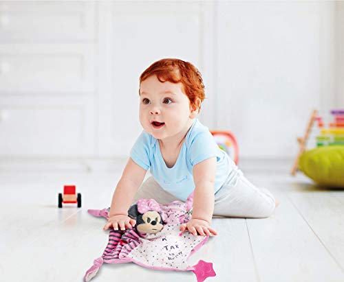 Clementoni Clementoni-17344-Disney Baby Minnie - Manta Suave para bebés de 0 Meses y Mayores, Lavable a máquina, Juguete Educativo para niños pequeños, Multicolor, Talla única