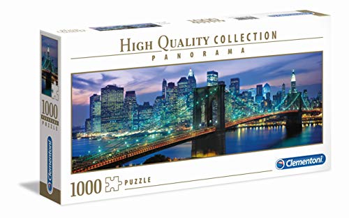 Clementoni- Collection Puzzle 1000 Piezas Panorama Puente de Brooklyn - NY, Multicolor (39434)