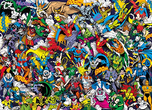 Clementoni DC Comics-Puzzle (1000 Piezas), diseño de cómic, Multicolor (39599)