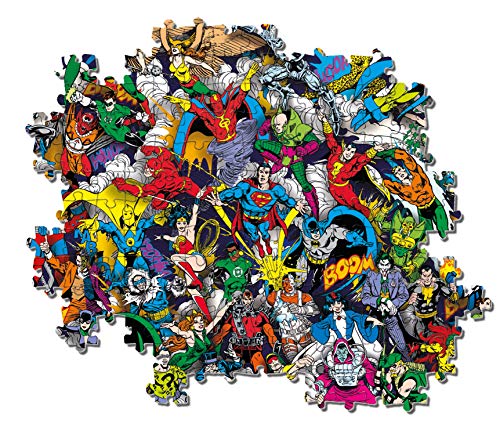 Clementoni DC Comics-Puzzle (1000 Piezas), diseño de cómic, Multicolor (39599)