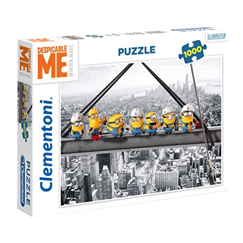 Clementoni- Despicable Me/Minions Los Pingüinos De Madagascar Puzzle 1000 Piezas, New York (39370)