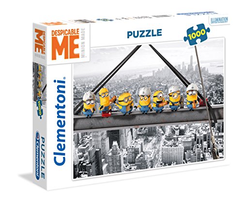 Clementoni- Despicable Me/Minions Los Pingüinos De Madagascar Puzzle 1000 Piezas, New York (39370)