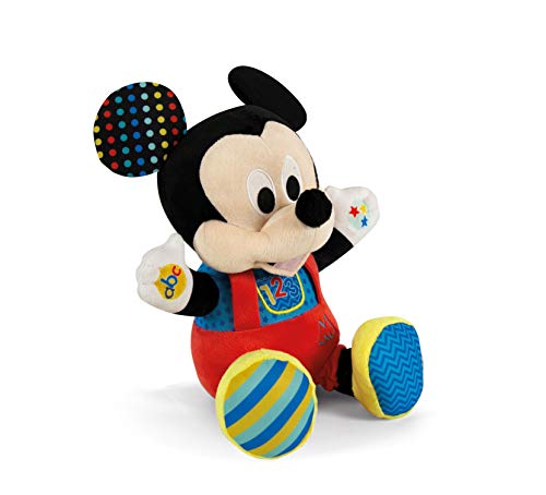 Clementoni - Disney Baby Mickey Juega y aprende - Peluche parlante, Multicolor, estándar, 17303