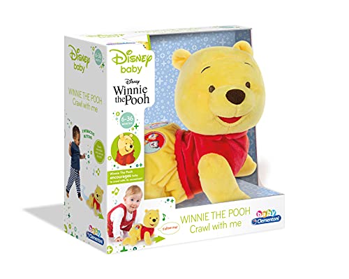 Clementoni - Disney Winnie The Pooh Gattona con Me, Peluche Primeros Pasos, Multicolor, 17306