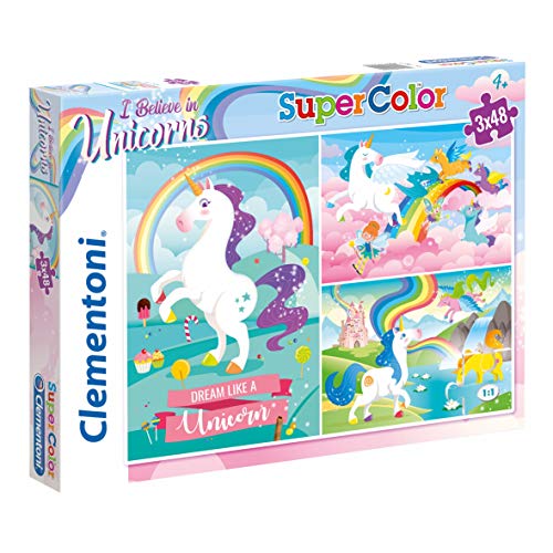 Clementoni- I Believe in Unicorns Conjunto De Puzzles, Multicolor (25231.2)