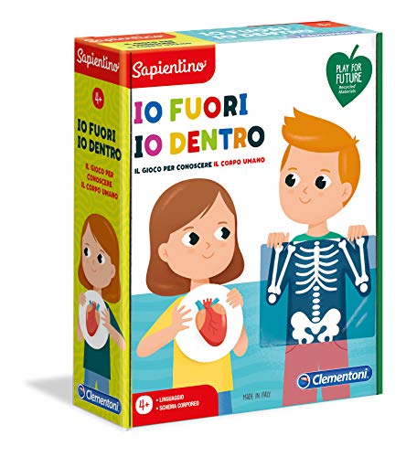 Clementoni L'Emozione di Imparare fuori, io Corpo Umano Sapientino La emoción de Aprender-Yo Fuera, yo Dentro-Made in Italy-Play For Future, Cuerpo Humano, Juego Educativo 4 años, Multicolor (16243)