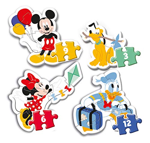 Clementoni Mickey & Friends My First Puzzle 3,6,9,12 Piezas Mickey Mouse, Multicolor (20819.7)