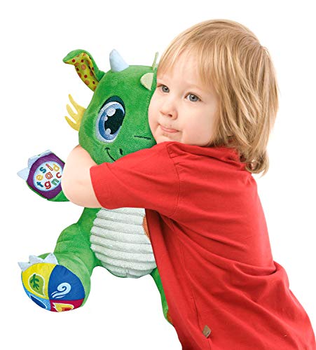 Clementoni-Mon Copain Le Dragón - Peluche Interactivo para bebé, versión Francesa, 6 Meses y más, 52506, Multicolor