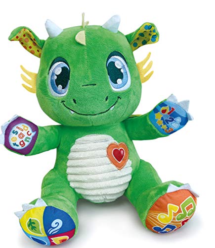 Clementoni-Mon Copain Le Dragón - Peluche Interactivo para bebé, versión Francesa, 6 Meses y más, 52506, Multicolor