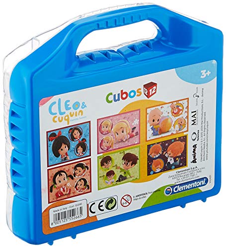 Clementoni- Telerin Family Maletín 12 Cubos Cleo Cuquin (55266.5)