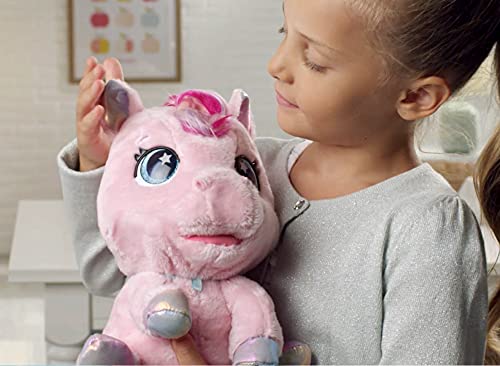 Club Petz Baby Unicorn - Peluche interactivo de poney rosa que se transforma en un unicornio mágico, 35 sonidos y reacciones; + 9 accesorios y sorpresas; peluche y juguete ideal para niños de 18 meses