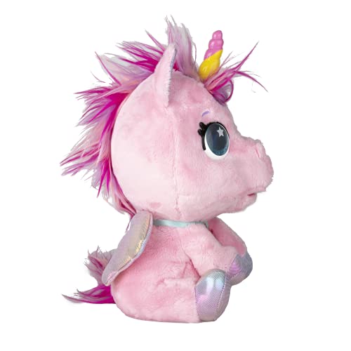 Club Petz Baby Unicorn - Peluche interactivo de poney rosa que se transforma en un unicornio mágico, 35 sonidos y reacciones; + 9 accesorios y sorpresas; peluche y juguete ideal para niños de 18 meses