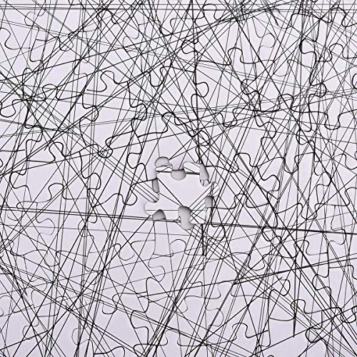 cnmd Puzzle-The Lines -1000 Piezas Blanco y Negro Desafío de Moda Simple Rompecabezas de Tablero Azul