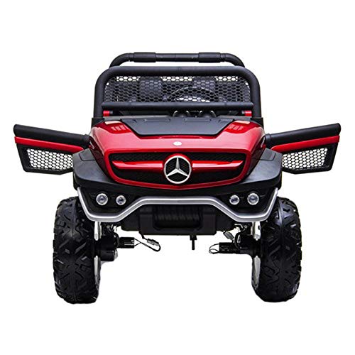 Coche Mercedes Benz UNIMOG para NIÑOS DE BATERÍA 12V-Rojo