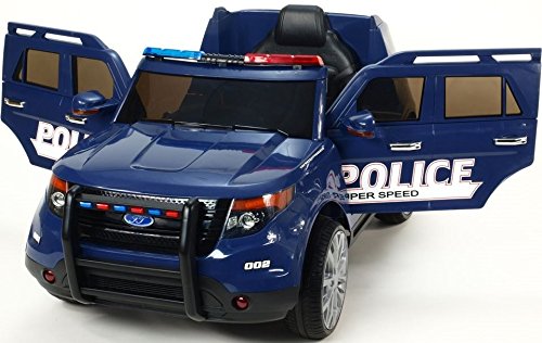 Coche Policía Todoterreno FBI 12v Coche eléctrico Infantil - Azul