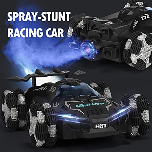 Coche Teledirigido para Niños, BMSARE 2,4GHz Coche Teledirigidos con Luz LED, 360° Rociar Deriva Coche con Batería Recargable, 4x4 Alta Velocidad 20km/h RC Coche para Niños Regalo Cumpleaños