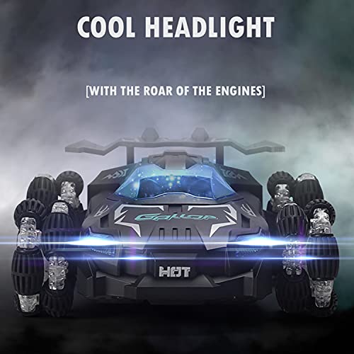 Coche Teledirigido para Niños, BMSARE 2,4GHz Coche Teledirigidos con Luz LED, 360° Rociar Deriva Coche con Batería Recargable, 4x4 Alta Velocidad 20km/h RC Coche para Niños Regalo Cumpleaños