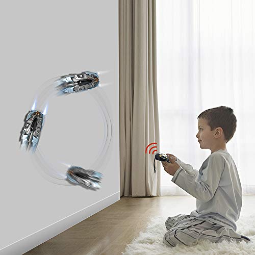 Coche Teledirigido Radiocontrol para Niños, Escalada Acrobacias en Pared Rotación 360° con 2.4Ghz Reloj de Contro Remoto RC Coches de Juguetes Regalo para Niños