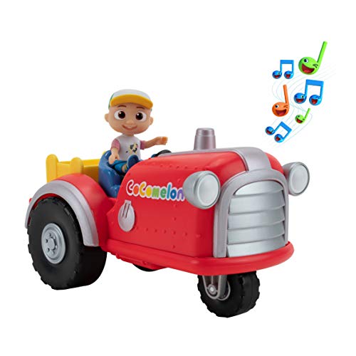 Cocomelon Figura de Tractor Musical con Sonidos y Granjero Exclusivo JJ