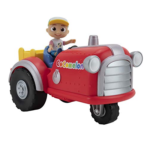 Cocomelon Figura de Tractor Musical con Sonidos y Granjero Exclusivo JJ