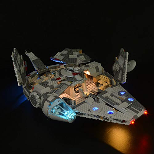 ColiCor Conjunto de Luces Lluminación para Lego Star Wars 75257 Millennium Falcon, Kit de luz LED Compatible con Lego 75257