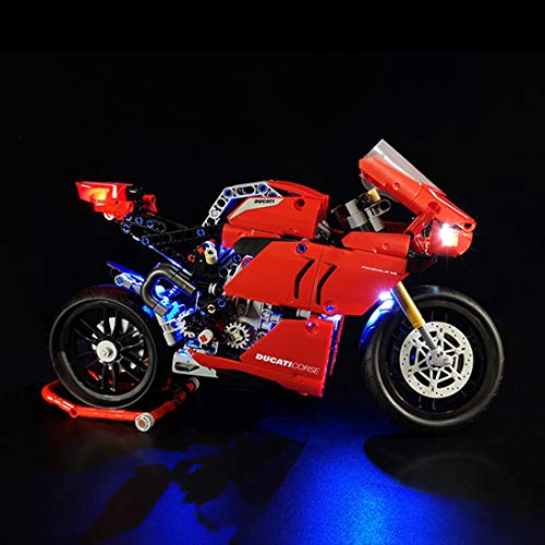 ColiCor Juego de luces para moto LEGO 42107 Technic Ducati Panigale V4 R, kit de iluminación LED compatible con LEGO 42107