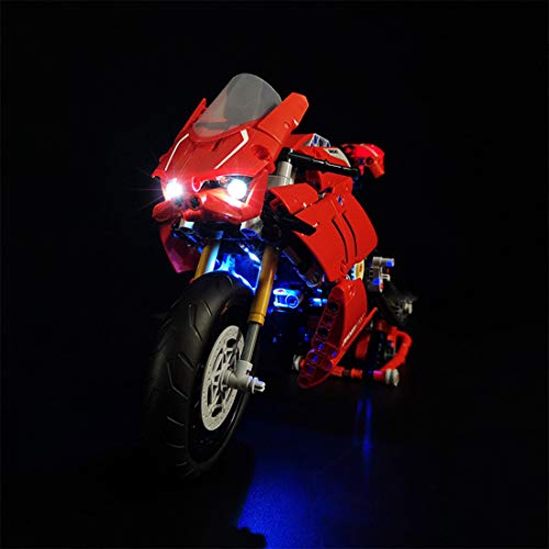 ColiCor Juego de luces para moto LEGO 42107 Technic Ducati Panigale V4 R, kit de iluminación LED compatible con LEGO 42107