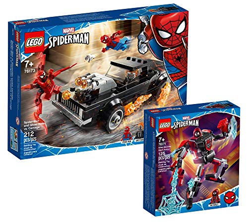 Collectix Lego 76173 - Juego de Spider-Man y Ghost Rider vs Carnage (76173) + Marvel Miles Morales Mech 76171