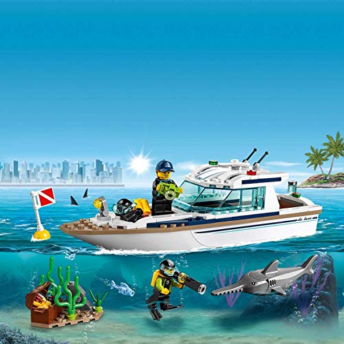 Collectix Lego City 60221 - Juego de yate de buceo y minisubmarino 60263 para exploradores marinos