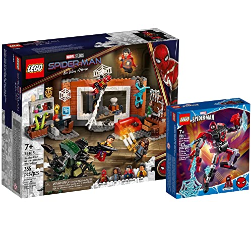 Collectix Lego Marvel - Juego de Spider-Man en el taller Sanctum 76185 + Miles Morales Mech 76171, para niños a partir de 7 años