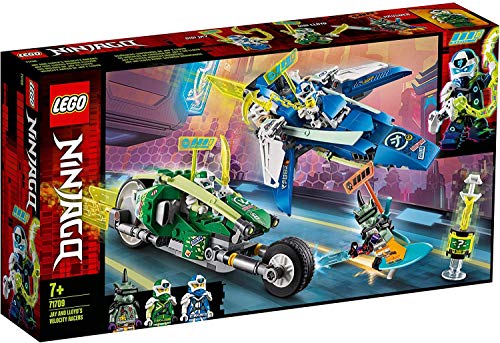 Collectix Lego Ninjago 71709 Jay y Lloyds Power-Flitzer con aviones y ciclistas (71709) + Action en Ninjago City (libro de bolsillo)