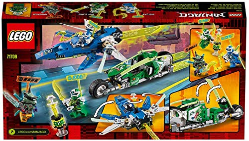 Collectix Lego Ninjago 71709 Jay y Lloyds Power-Flitzer con aviones y ciclistas (71709) + Action en Ninjago City (libro de bolsillo)