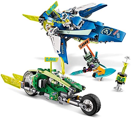 Collectix Lego Ninjago 71709 Jay y Lloyds Power-Flitzer con aviones y ciclistas (71709) + Action en Ninjago City (libro de bolsillo)