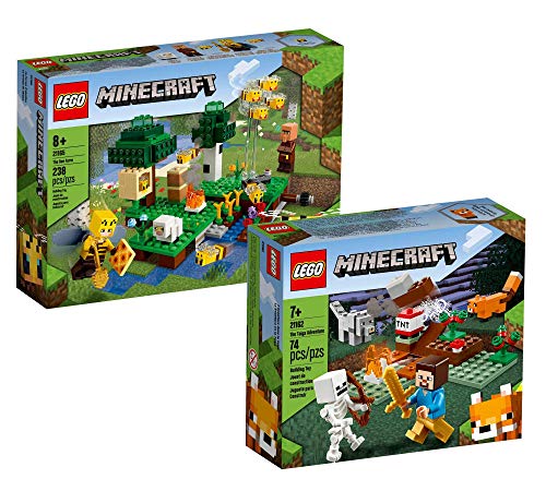 Collectix Lego Set – Lego Minecraft 21162 – La aventura Taiga 21165 + Lego Minecraft Die Bienenfarm 21165