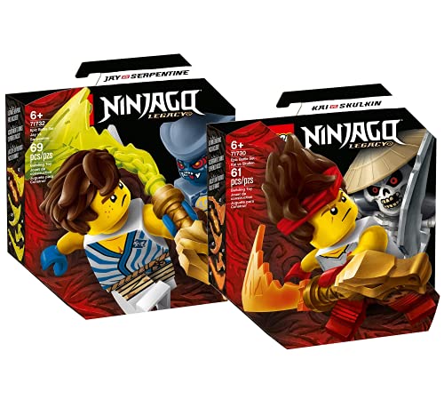 Collectix Lego Set Ninjago Legacy Battle Set: Jay vs. Serpentine 71732 + Ninjago Legacy Battle Set: Kai vs Skulkin 71730