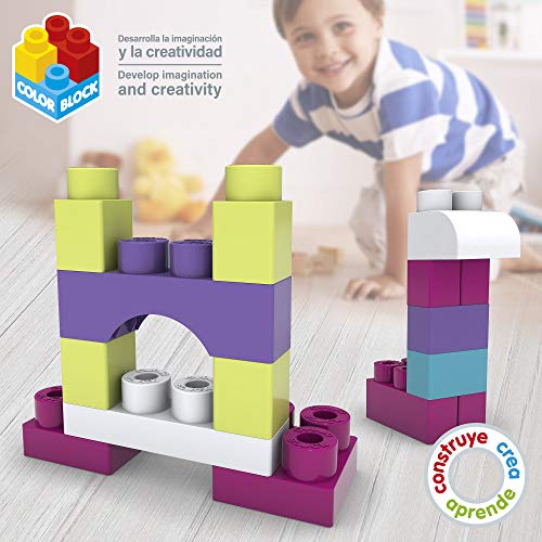 ColorBaby - Bloques construcción bebé 35 piezas, bloques de colores(49282)