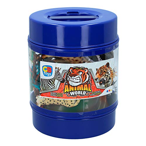 ColorBaby - Bote con animales salvajes Animal World - 21 piezas