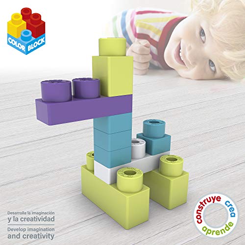 ColorBaby - Juguete bebe, Bloques de construcción niños, Piezas construccion bebe, Juego bloques construccion, Juguetes bebe 1 año, Caja ladrillos de colores trending, Juegos construccion (49285)