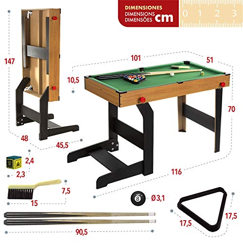 ColorBaby - Mesa billar americano plegable CBGames (85331)