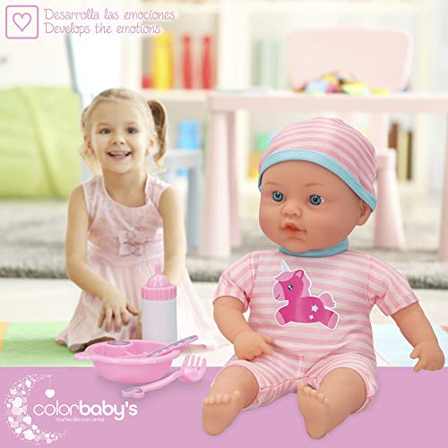 ColorBaby - Muñeco bebé blandito con accesorios colorbaby's (46545)