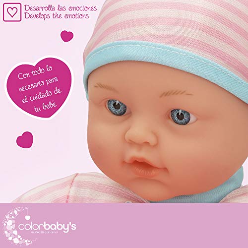 ColorBaby - Muñeco bebé blandito con accesorios colorbaby's (46545)