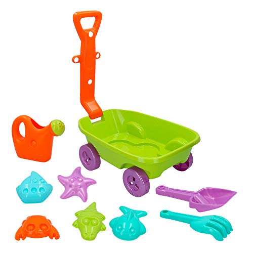 ColorBaby - Set de playa: carretilla 40 cm pala rastrillo(43506)