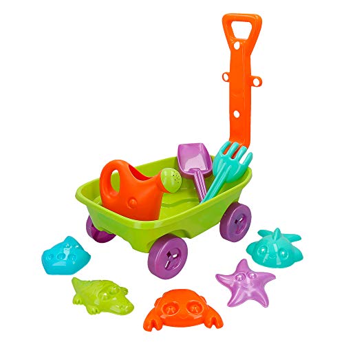 ColorBaby - Set de playa: carretilla 40 cm pala rastrillo(43506)