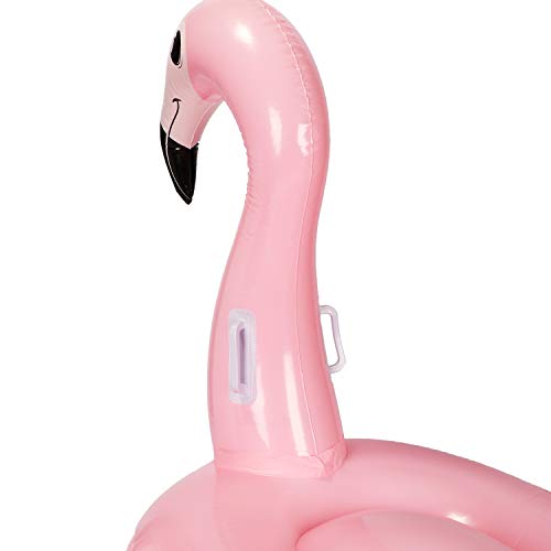 com-four® Animal Inflable de natación con diseño de Flamingo - Animal de baño para la Playa y la Piscina - colchón de Aire Flamenco - Isla de baño (Flamenco Rosa)