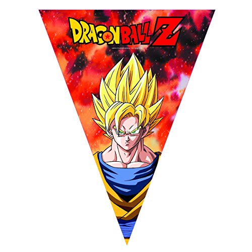 Comogiochi- Licenze Banderines triangulares Dragon Ball Z, Multicolor, Taglia Unica (5CG82013)