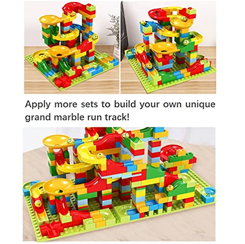 Compatible con DUPLO Classic LEGO, NLR FUN Marble Run Track Building Set, para niños de 3 a 9 años, 100 unidades