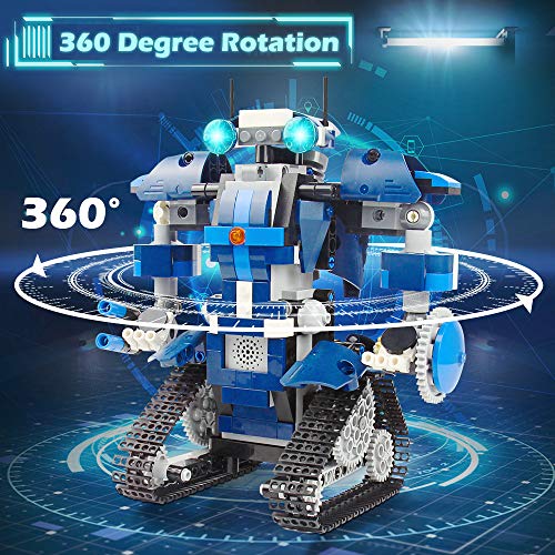 Construcción Robot Juguete ingeniería STEM Robot de control remoto 405 Piezas Conjunto Creativo, vehículos de construcción Juguetes Regalos para 8 9 10 11 12 años niños y niñas