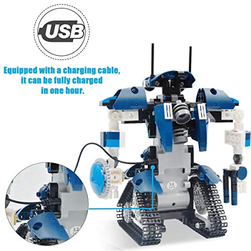 Construcción Robot Juguete ingeniería STEM Robot de control remoto 405 Piezas Conjunto Creativo, vehículos de construcción Juguetes Regalos para 8 9 10 11 12 años niños y niñas