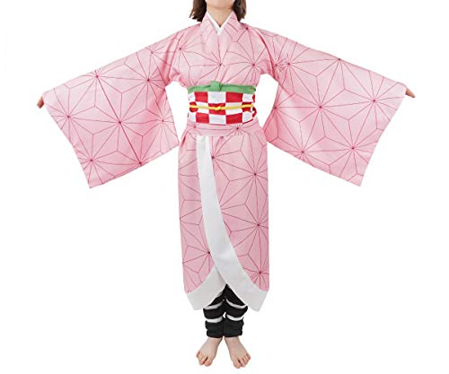 CoolChange Disfraz Cosplay de Kimetsu no Yaiba de Nezuko Kamado con Kimono & Pieza para la Boca | Talla: M